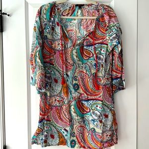 J.Crew Paisley Beach Cover-Up - Size M